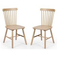 Cheshire Oakridge Premium Oak Dining Chairs - Set of 2 in Light Oak