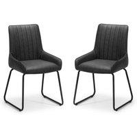 Cheshire Parkhurst Elegant Dining Chairs - Set of 2 in Black