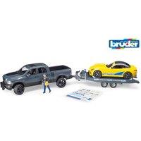 Bruder 1:16 RAM 2500 Power Wagon & Roadster Racing Team in Dark Grey | Size: 1 Pack