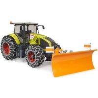 Bruder 1:16 Claas Axion 950 with snow chains & plow blade in Green | Size: 1 Pack