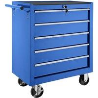 tectake Tool Chest in Blue