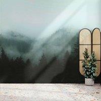 Superfresco Easy Misty Landscape Teal Print To Order 3m x 2.8m Mural in Blue