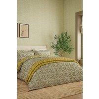 Morris & Co 'Little Chintz' Cotton Percale Duvet Cover Set in Green | Size: King