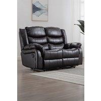 More4Homes Seattle 2 Seater Manual High Back Bonded Leather Recliner Sofa in Brown