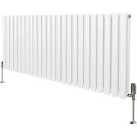 Monstershop Oval Column Radiator & Valves - 600mm x 1440mm - White