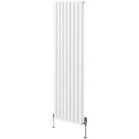 Monstershop Oval Column Radiator & Valves - 1800mm x 480mm - White