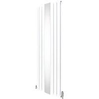 Monstershop Flat Mirror Radiator & Valves - 1800mm x 565mm - White
