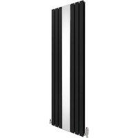 Monstershop Flat Mirror Radiator & Valves - 1800mm x 565mm - Black
