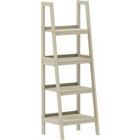Melody Maison Mid-Century Style 4 Tier Taupe Painted Wooden Ladder Shelf - 178cm