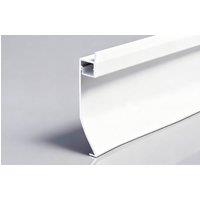 ENER-J Pack of 4 Heavy Duty Aluminium Skirting Profile Curved 60mm 2m in White
