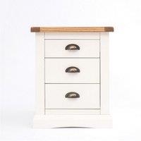Cabinet Bits Cosenza 3 Drawer Bedside Table in Off-White
