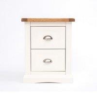 Cabinet Bits Cosenza 2 Drawer Bedside Table in Off-White