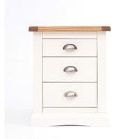 Cabinet Bits Cosenza 3 Drawer Bedside Table in Off-White
