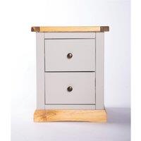 Cabinet Bits Bomporto 2 Drawer Bedside Table in Light Grey