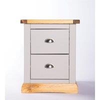 Cabinet Bits Bomporto 2 Drawer Bedside Table in Light Grey