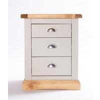 Cabinet Bits Bomporto 3 Drawer Bedside Table in Light Grey