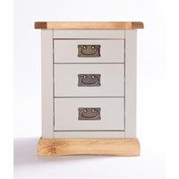 Cabinet Bits Bomporto 3 Drawer Bedside Table in Light Grey