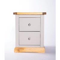 Cabinet Bits Bomporto 2 Drawer Bedside Table in Light Grey