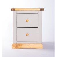 Cabinet Bits Bomporto 2 Drawer Bedside Table in Light Grey