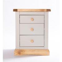 Cabinet Bits Bomporto 3 Drawer Bedside Table in Light Grey
