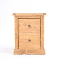 Cabinet Bits Lucca 2 Drawer Bedside Table in Light Brown
