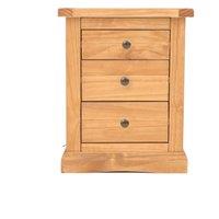 Cabinet Bits Lucca 3 Drawer Bedside Table in Light Brown