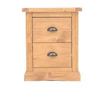 Cabinet Bits Lucca 2 Drawer Bedside Table in Light Brown