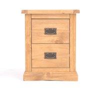 Cabinet Bits Lucca 2 Drawer Bedside Table in Light Brown