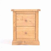 Cabinet Bits Lucca 2 Drawer Bedside Table in Light Brown