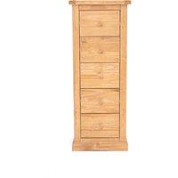 Cabinet Bits Lucca 5 Drawer Narrow Chest of Drawers Wood Knob in Light Brown