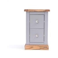 Cabinet Bits Biccari 2 Drawer Petite Bedside Table in Grey