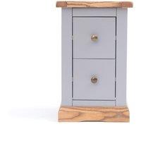 Cabinet Bits Biccari 2 Drawer Petite Bedside Table in Grey