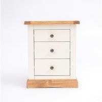 Cabinet Bits Trevi 3 Drawer Bedside Table in Off-White
