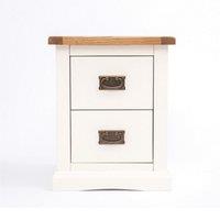 Cabinet Bits Cosenza 2 Drawer Bedside Table in Off-White