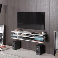 Decorotika Pivot Floating TV Stand TV Unit for TVs up to 50 inch in White