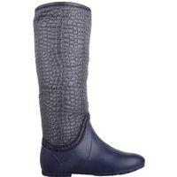 ABSOLUTE FOOTWEAR Women's Slip On Waterproof PVC Rain Winter Walking Wellington Welly Boots in Navy | Size: 6