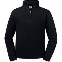 Russell Men's Authentic Quarter Zip Sweatshirt in Black | Size: Small