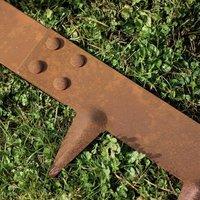 Primrose 5m Corten Steel Modular Garden Lawn Border Path Edging Pieces in Rust in Orange