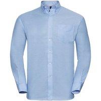 Russell Men's Collection Long Sleeve Easy Care Oxford Shirt in Blue | Size: 19.5 in
