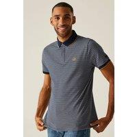 Regatta Men's Tiver Striped Polo in Navy | Size: Small