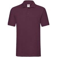 Fruit of the Loom Men's Premium Pique Polo Shirt in Burgundy | Size: 3XL