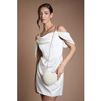 Coast Women's Bridal Aurelia Pearl Love Heart Shape Clutch Bag in Ivory