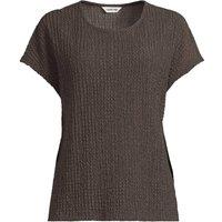 Lands' End Women's Crinkle Shirt in Dark Brown | Size: 8