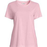 Lands' End Women's Supima Crew Neck T-Shirt in Pink | Size: 8