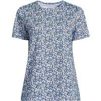 Lands' End Women's Supima Short Sleeve Crew Neck T-shirt in Baby Blue | Size: 16-18