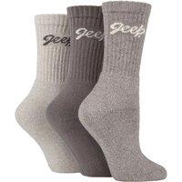 Jeep Women's 3 Pair Cushioned Foot Cotton Boot Socks in Grey | Size: 4-8
