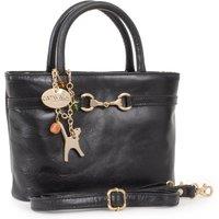 Catwalk Collection Handbags Women's Camilla Top Handle Bag With Crossbody Strap in Black | Size: Small