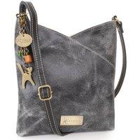 Catwalk Collection Handbags Women's Flora Slim Leather Crossbody Bag in Black | Size: Small
