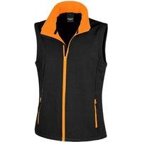 Result Women's Core Printable Soft Shell Bodywarmer in Black | Size: Medium