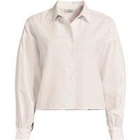 Lands' End Women's Cropped Striped Shirt in White | Size: 8